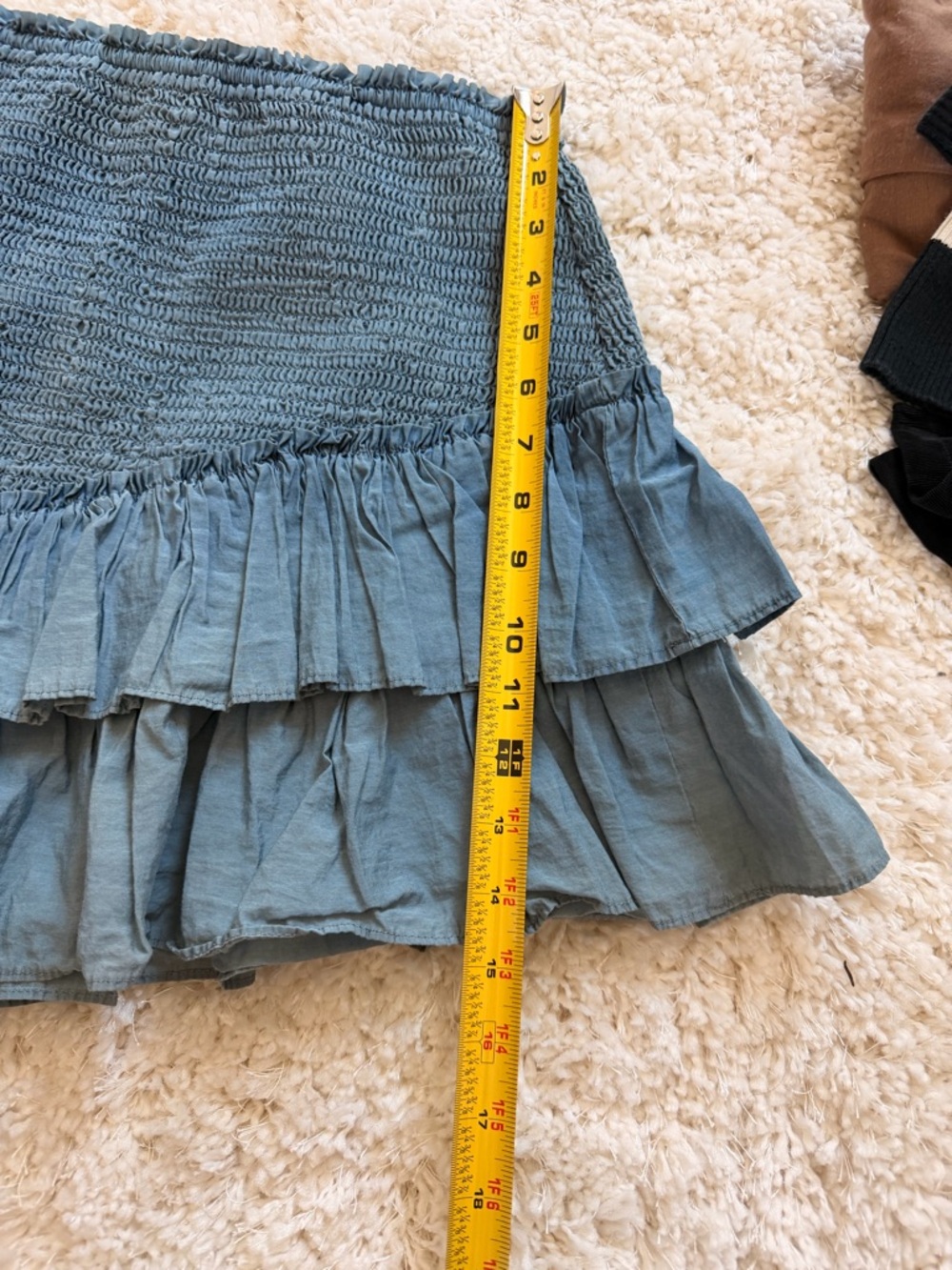 Zara Asymmetrical Ruffled Mini Skirt - Picture 7 of 8